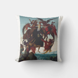 The Temptation of Saint Anthony by Michelangelo Cushion