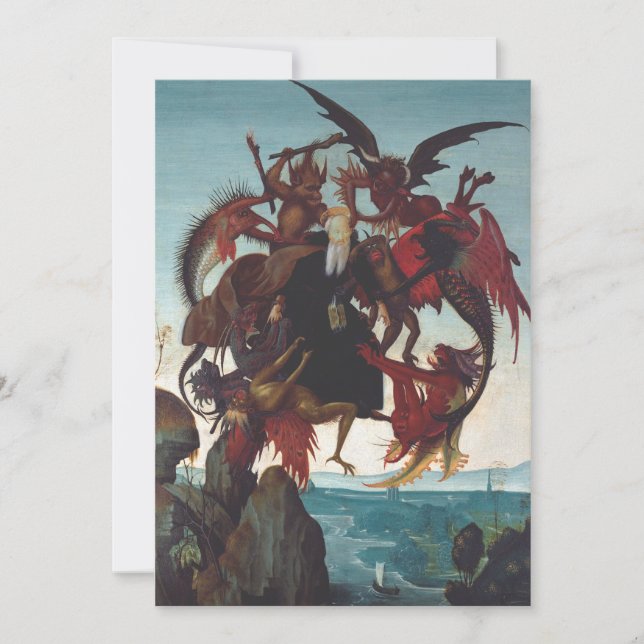 The Temptation of Saint Anthony by Michelangelo Invitation (Front)