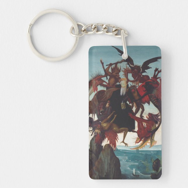 The Temptation of Saint Anthony by Michelangelo Key Ring (Front)