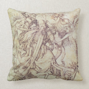 The Temptation of St. Anthony (engraving) Cushion