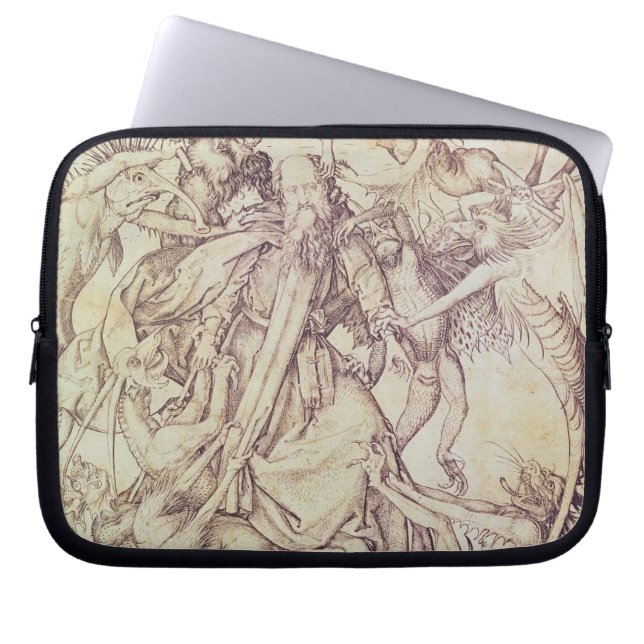 The Temptation of St. Anthony (engraving) Laptop Sleeve (Front)