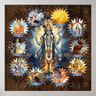 The Ten Avatars Of Lord Vishnu - Poster