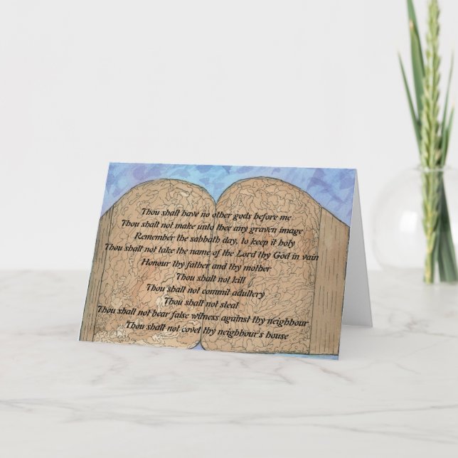 "The Ten Commandment" Greeting Card (Front)