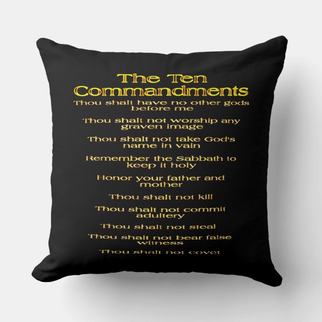 The Ten Commandments 01 Cushion (Front)