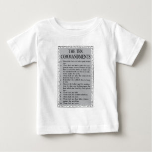 The Ten Commandments Bible Baby T-Shirt