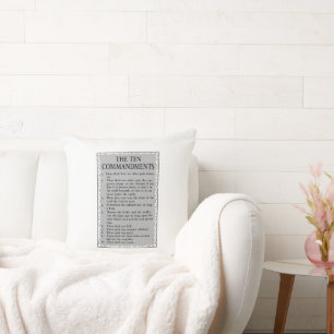 The Ten Commandments Bible Cushion