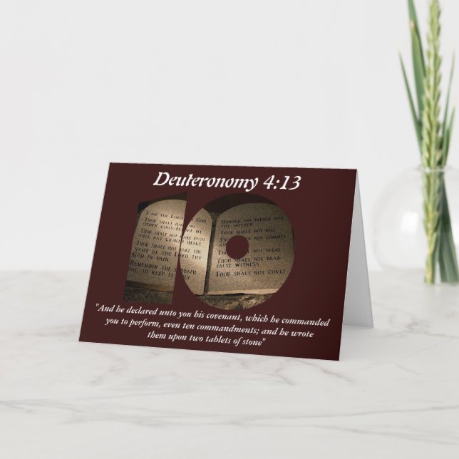 The Ten Commandments Card (Front)