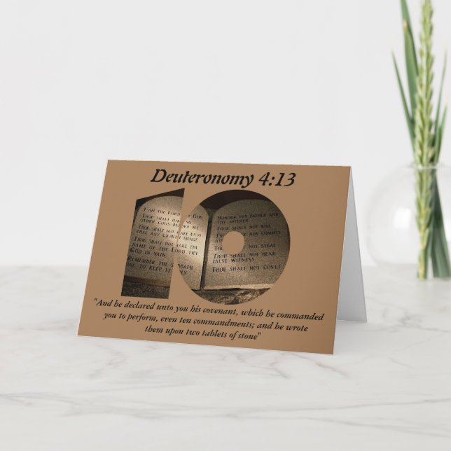 The Ten Commandments Card (Front)