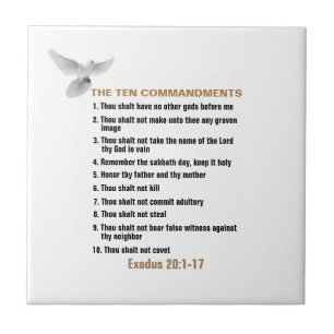 The Ten Commandments Ceramic Tile