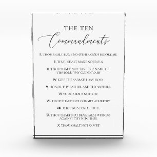 The Ten Commandments Christian Bible Verse Church  Photo Block