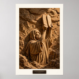 THE TEN COMMANDMENTS - Exodus 20:1 (Clean) Poster