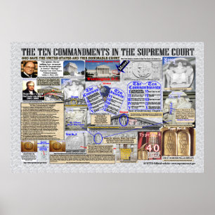 The Ten Commandments in the Supreme Court Poster