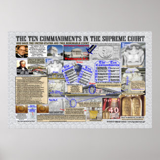 The Ten Commandments in the Supreme Court Poster