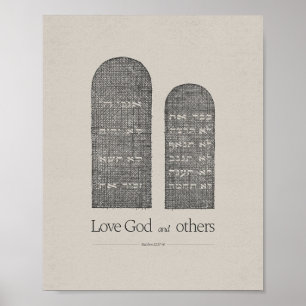 The Ten Commandments – Love God & Love Poster