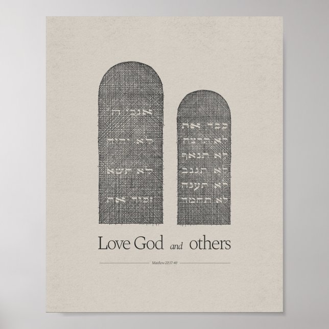 The Ten Commandments – Love God & Love Poster (Front)