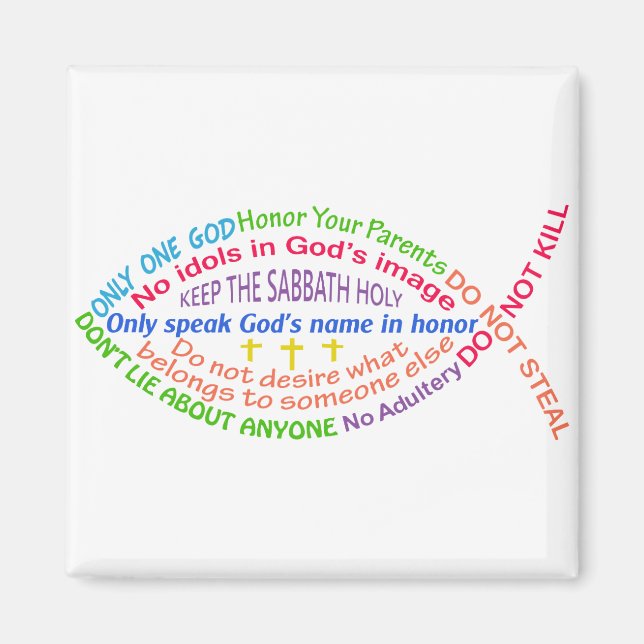 The Ten Commandments Magnet (Front)