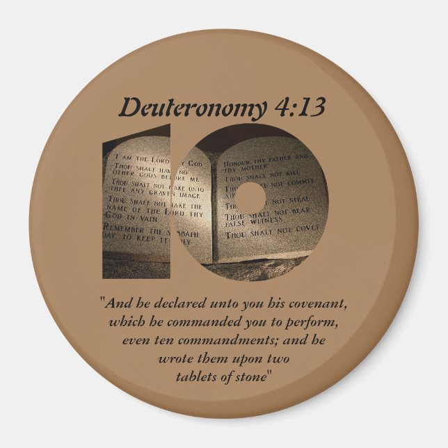 The Ten Commandments Magnet (Front)