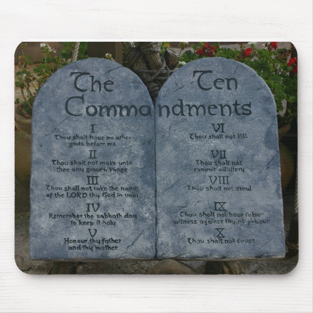 The Ten Commandments Mouse Pad (Front)