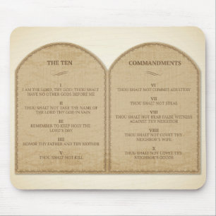 The Ten Commandments Mouse Pad