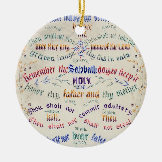The Ten Commandments ornament (Front)