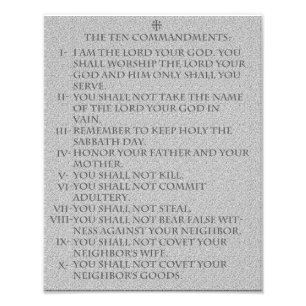 The Ten Commandments Photo Print