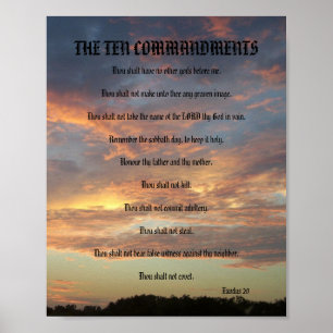 The Ten Commandments - Pine Moon Poster