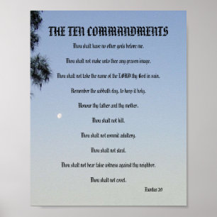 The Ten Commandments - Pine Moon Poster