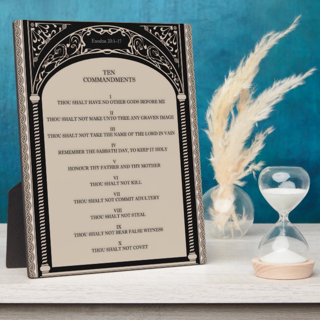 The Ten Commandments Plaque (Side)