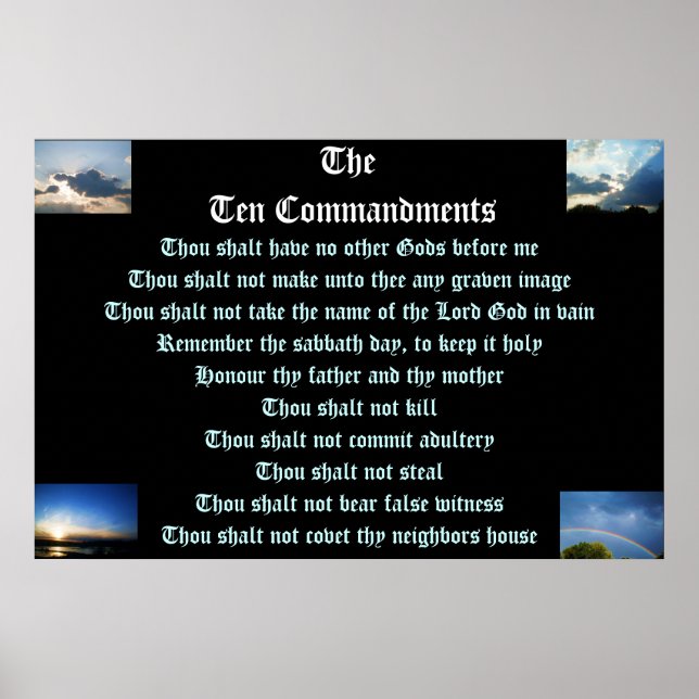 THE TEN COMMANDMENTS poster (Front)