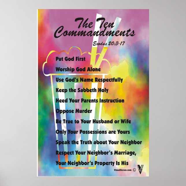 The Ten Commandments Poster (Front)