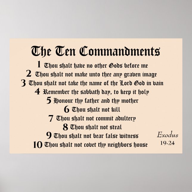 THE TEN COMMANDMENTS poster (Front)