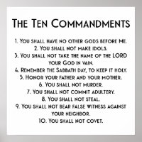 The Ten Commandments Poster