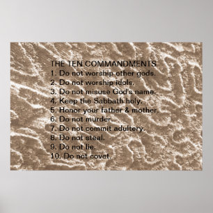 THE TEN COMMANDMENTS POSTER
