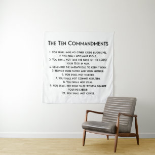 The Ten Commandments Poster Tapestry