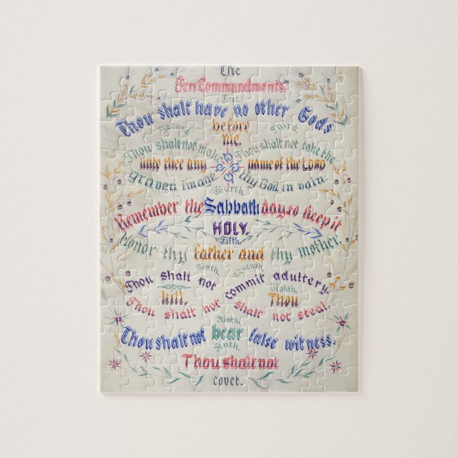 ''The Ten Commandments'' puzzle (Vertical)