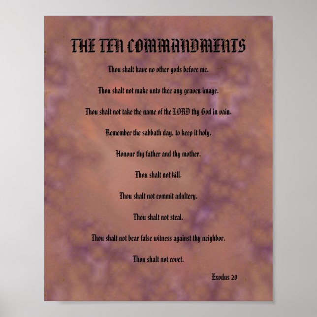 The Ten Commandments - Red Spotted Poster (Front)