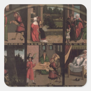 The Ten Commandments Square Sticker