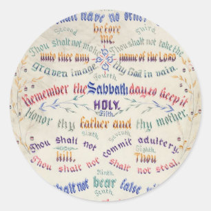 The Ten Commandments stickers