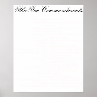The Ten Commandments Subtle Poster