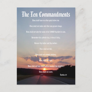 The Ten Commandments - Sunset #3 Postcard