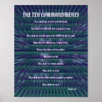The Ten Commandments - Teal Spikes Poster