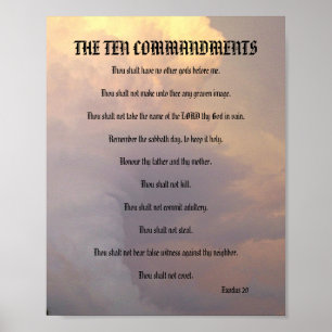 The Ten Commandments - Weather Clouds Poster