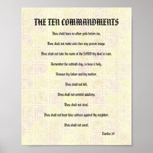The Ten Commandments - Yellow Twists Poster