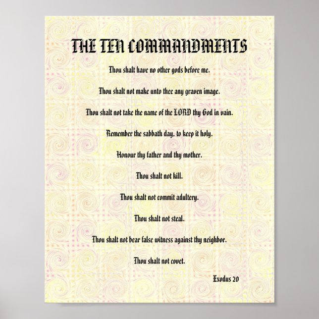 The Ten Commandments - Yellow Twists Poster (Front)