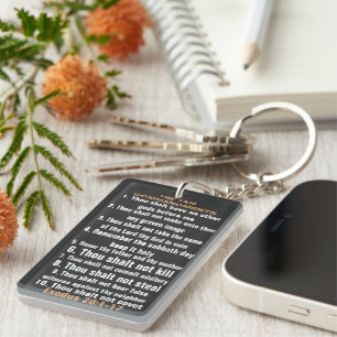 The Ten CommandmentsRectangle (double-sided) Key Ring
