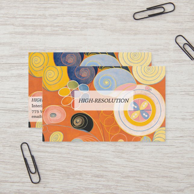 The Ten Largest, Group IV, No.4 by Hilma af Klint Business Card (Front/Back In Situ)
