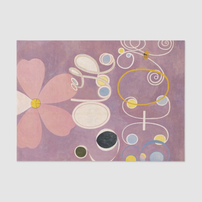 The Ten Largest, Group IV, No.5 by Hilma af Klint Tissue Paper (Front)
