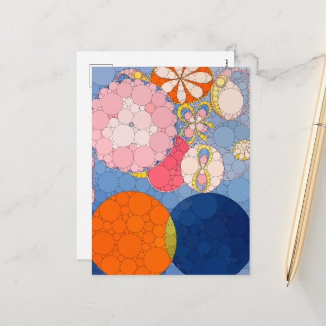 The Ten Largest, No.2, Dots, After Hilma af Klint Holiday Postcard (Front/Back In Situ)