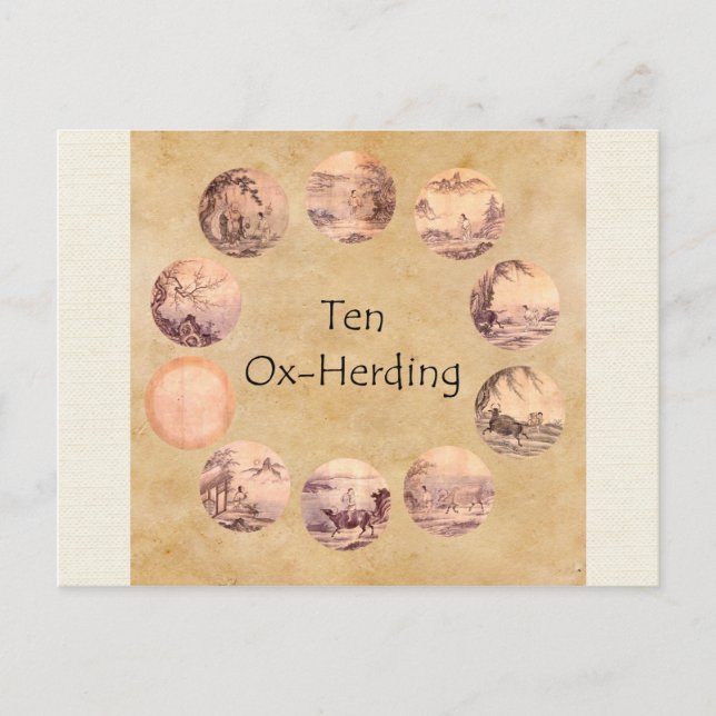 The Ten Oxherding Pictures Postcard (Front)