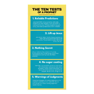 The Ten Tests of a Prophet Rack Card